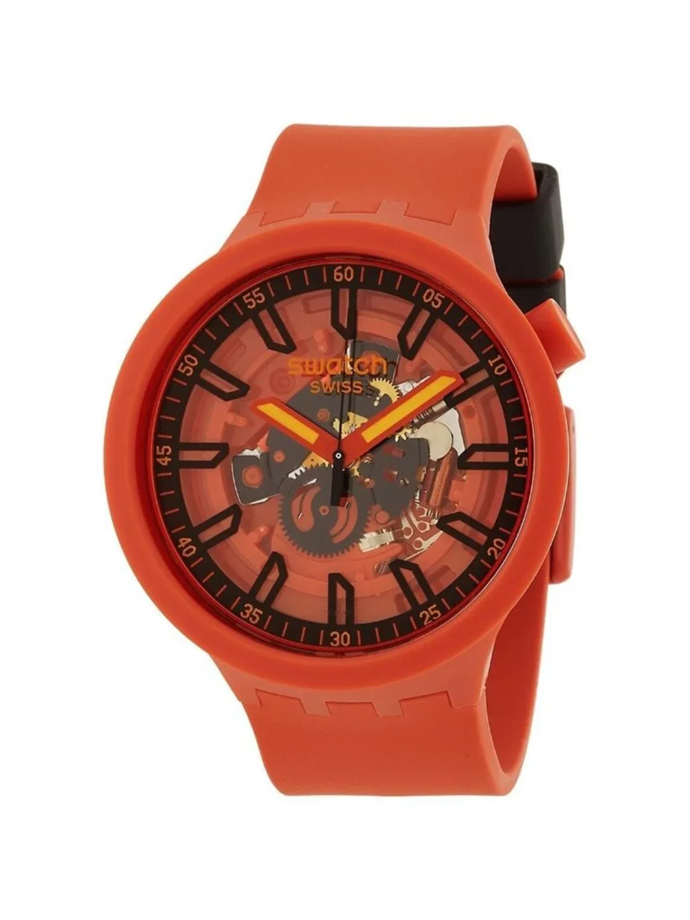 NWT Swatch Monthly Drops Quartz Matte Red Dial Unisex Watch